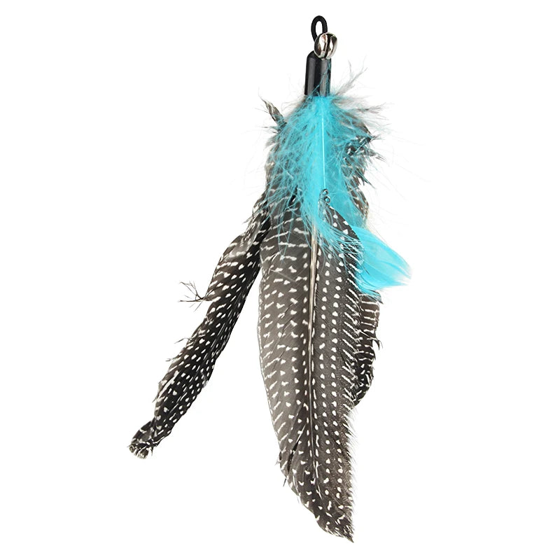 5pcs Feather Accessories Of Cat Stick Replace Cat Toy Teaser Stick