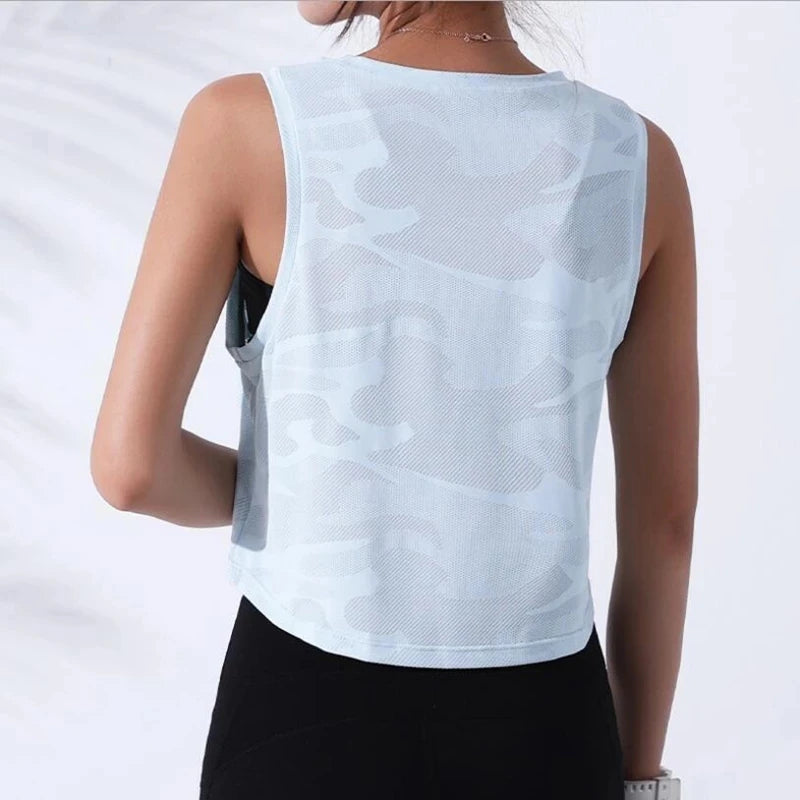 Women's Sleeveless Workout Crop Top