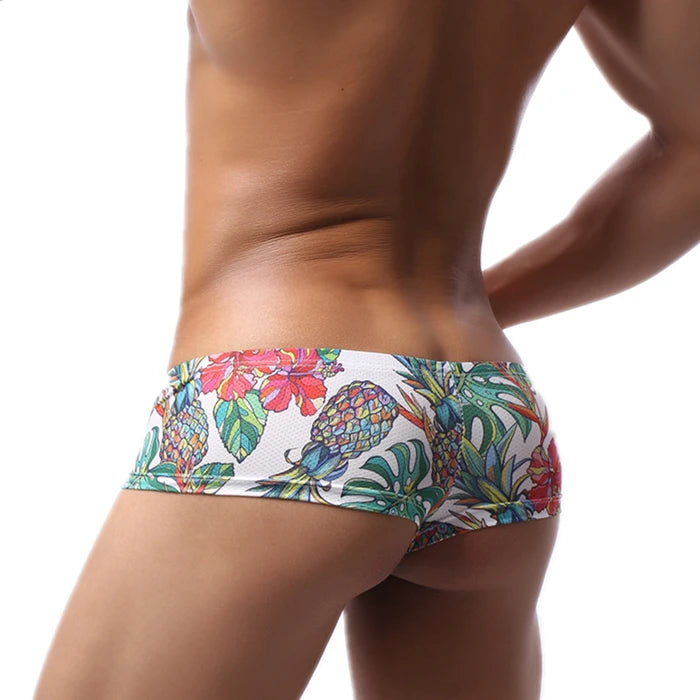 Boxer Mens Underwear Men Low Waist Print Boxers Panties Sexy Breathable Boxer Shorts Gay Men Underwear U Pouch Bikini Shorts