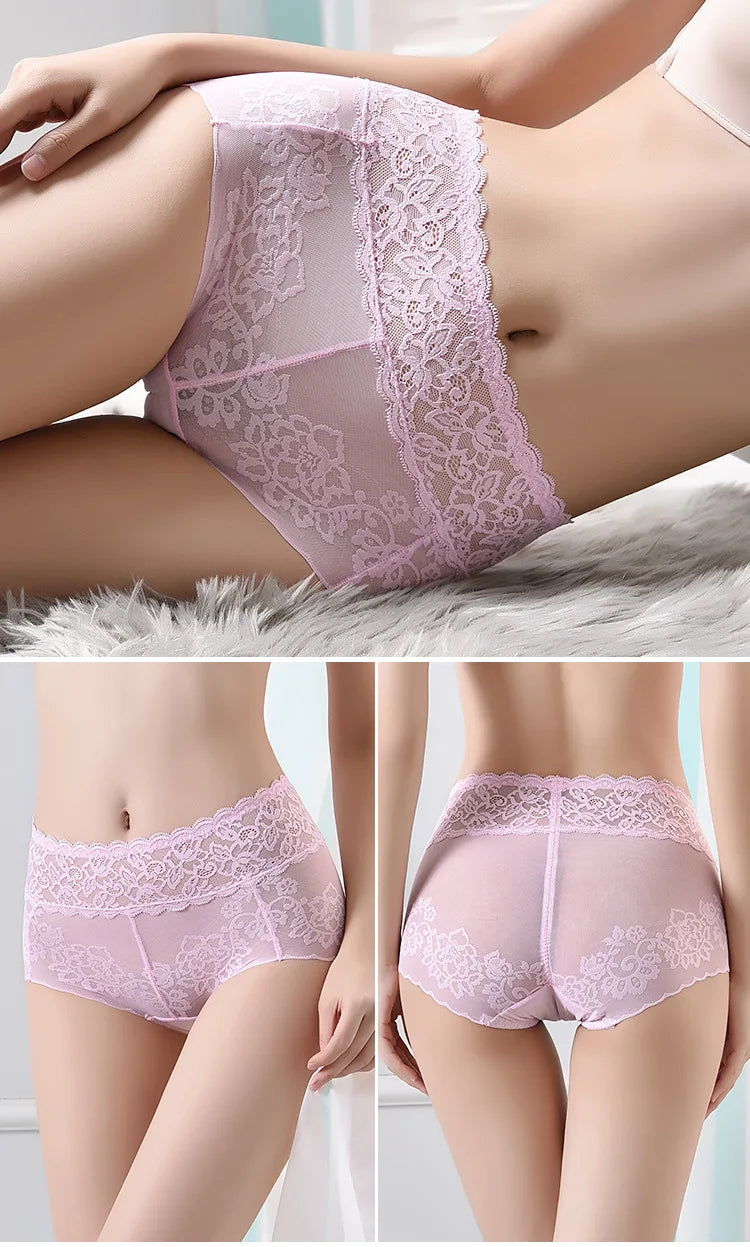 Women's High-Waist Lace Briefs