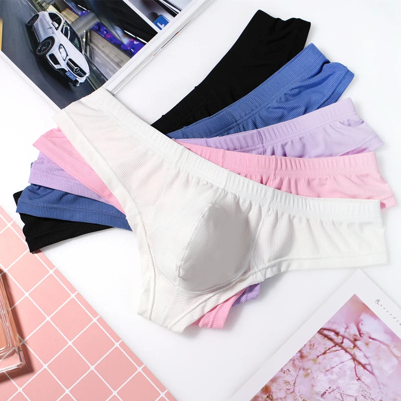 Men's Ribbed Low-Rise Pouch Boxers
