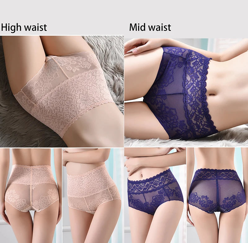 Women's High-Waist Lace Briefs