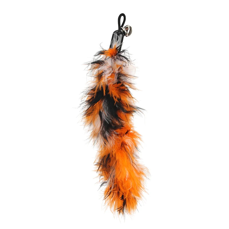 5pcs Feather Accessories Of Cat Stick Replace Cat Toy Teaser Stick