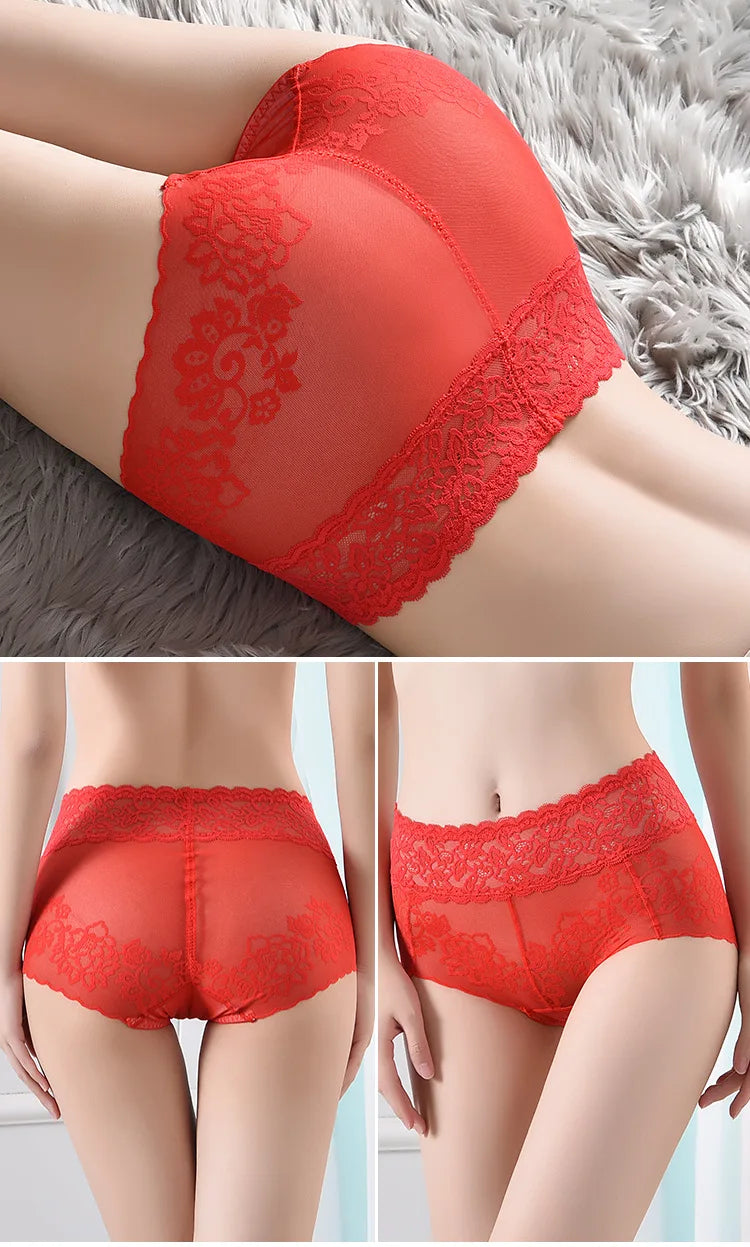 Women's High-Waist Lace Briefs