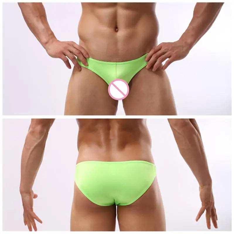 Men Briefs Underpants Sexy Underwear Man Bulge Pouch Mens Bikini Low Rise Panties hombre Mini cueca Solid Color