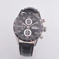 Men's Automatic Leather Watch with Day & Date
