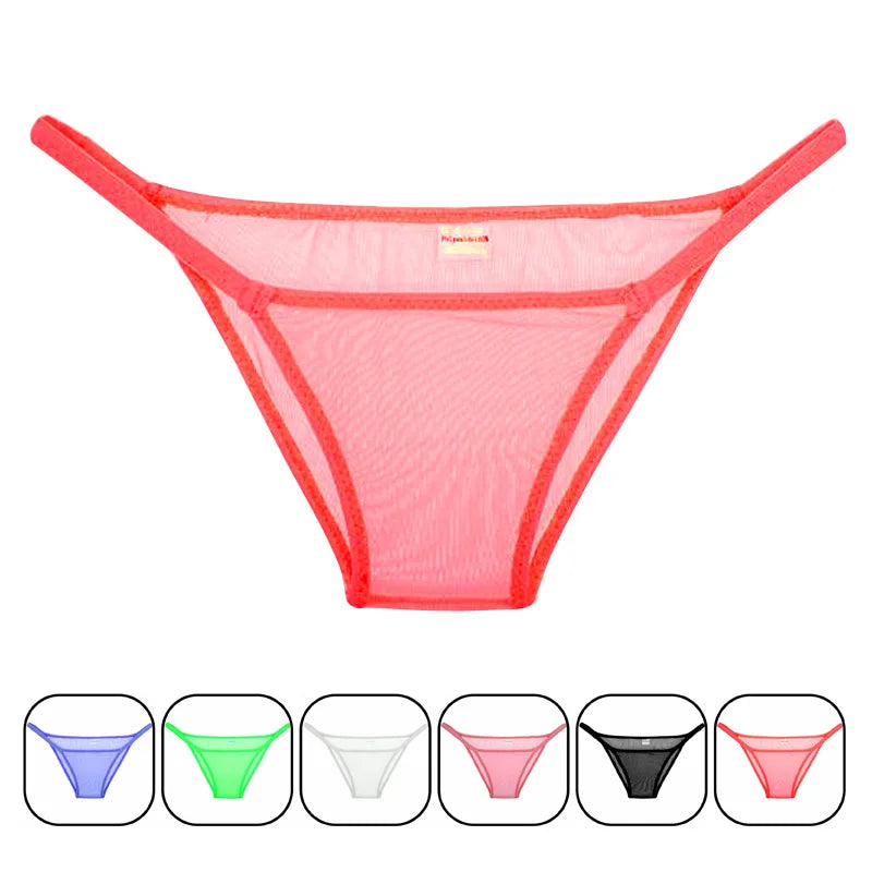 Mesh Low-Rise Bikini Briefs