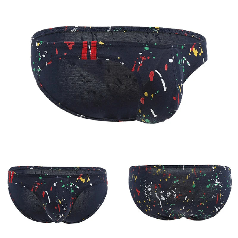 Mens Cotton Briefs Sexy Men Underwear Comfortable Colorful Briefs Underwear Calzoncillos Hombre Slips Printed Men Briefs Cuecas