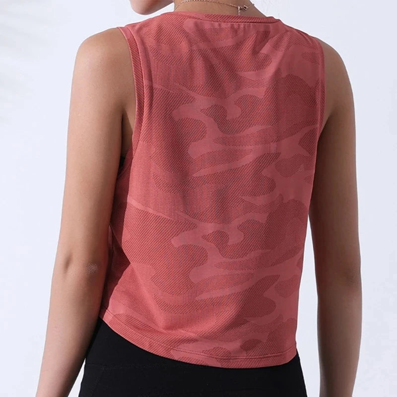 Women's Sleeveless Workout Crop Top