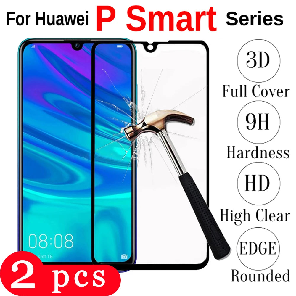 2-Pack Tempered Glass Screen Protector for Huawei P Smart