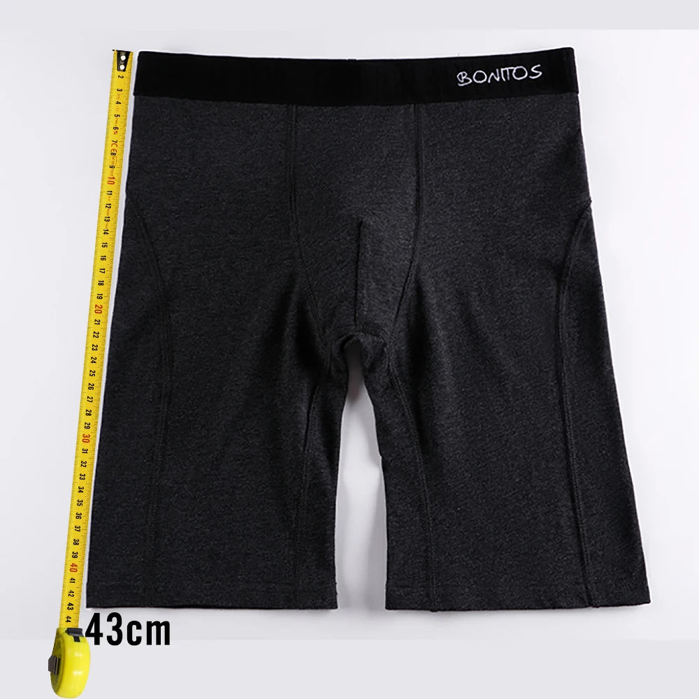 Men's Cotton Long Boxer Shorts – 3 Pack