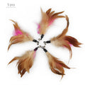5pcs Feather Accessories Of Cat Stick Replace Cat Toy Teaser Stick