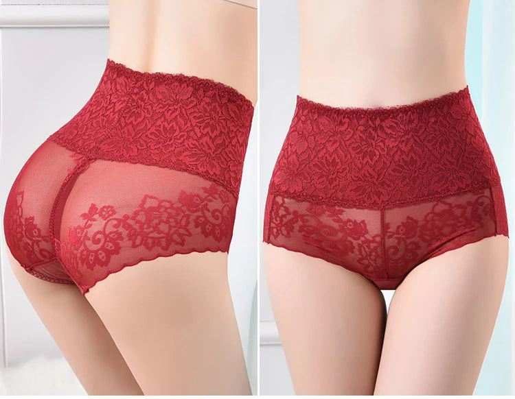Women's High-Waist Lace Briefs