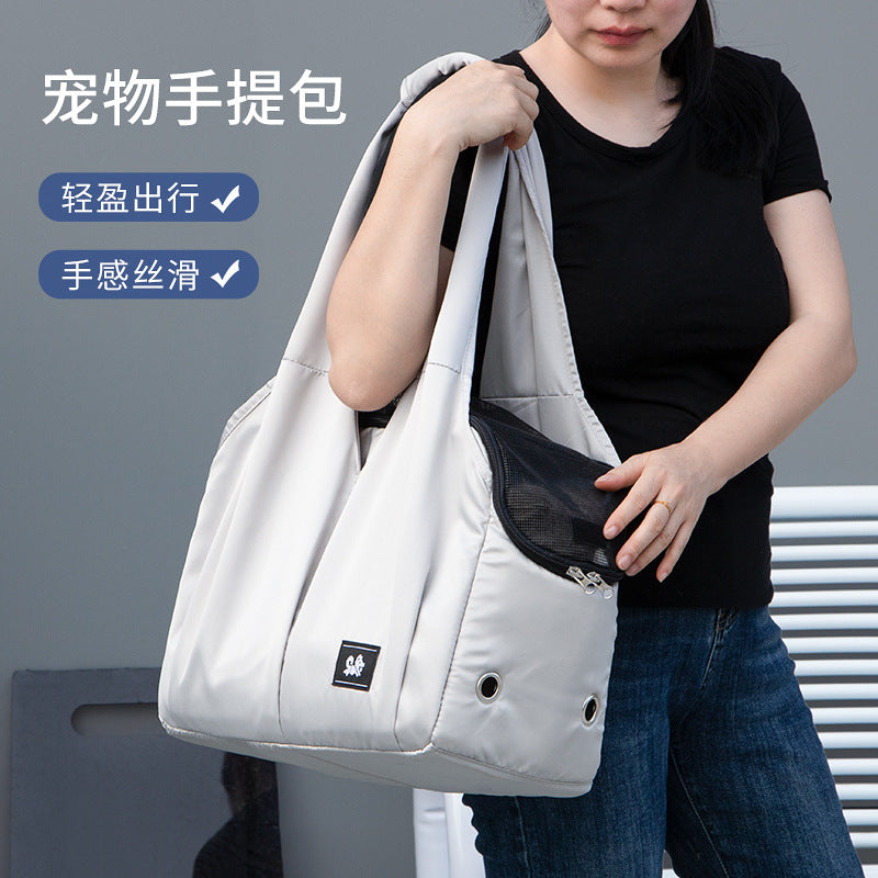 Cat Bag Outgoing Portable Pet Bag Large Capacity Breathable Cat Backpack with Dog One-Shoulder Handbag Soft