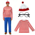 Red & White Striped Halloween Costume Set