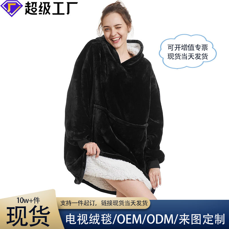Amazon Hot Selling Autumn and Winter Flannel Double Layer Pajamas fleece-lined Warm Long Sleeve plus size Pet Bag Home Clothes