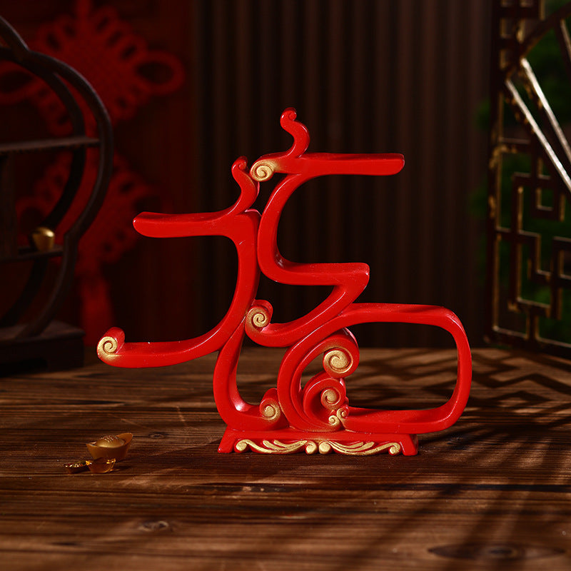 Fuxing Linmen God of Wealth Decoration Office Home Living Room Decorations Hallway Opening Housewarming Gift