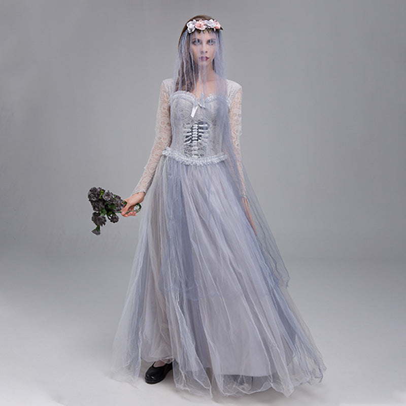 Foreign trade Europe and the United States Amazon Halloween cos clothes ladies ghost bride dress cosplay costumes suit
