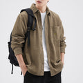 Winter Corduroy Japanese Tooling Shirt Men's Fashionable Brand Loose Large Size Casual Khaki Handsome Shirt Jacket Top