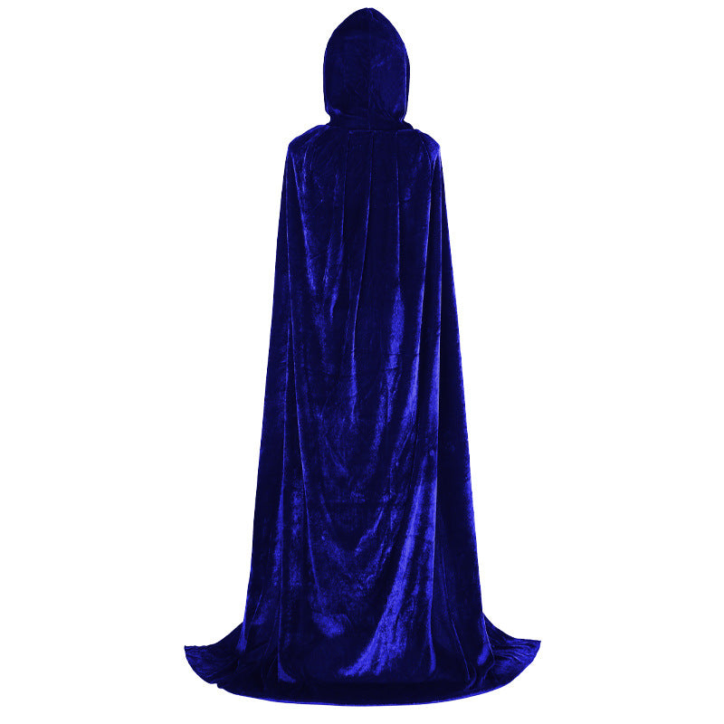 Halloween Kids Costume Golden Velvet Cloak Death Cloak Cape Vampire Witch School Performance Dress Up
