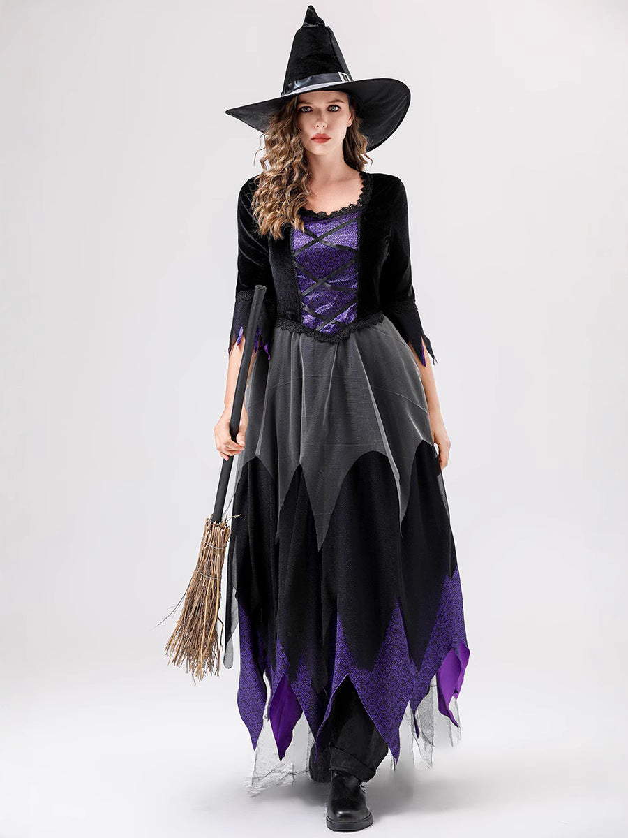 Women's Purple Witch & Vampire Halloween Costume