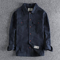 Autumn and Winter Engineer Shirt Jacket American Retro Military Green Tough Guy Men's Long-Sleeve Work Shirt