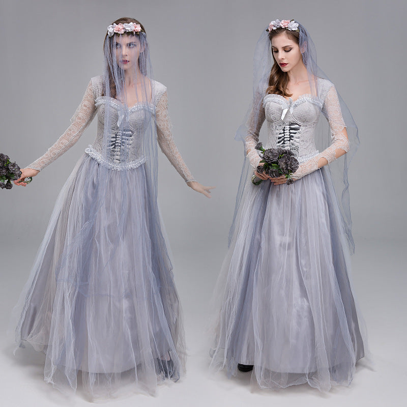 Women's Ghost Bride Halloween Costume Set