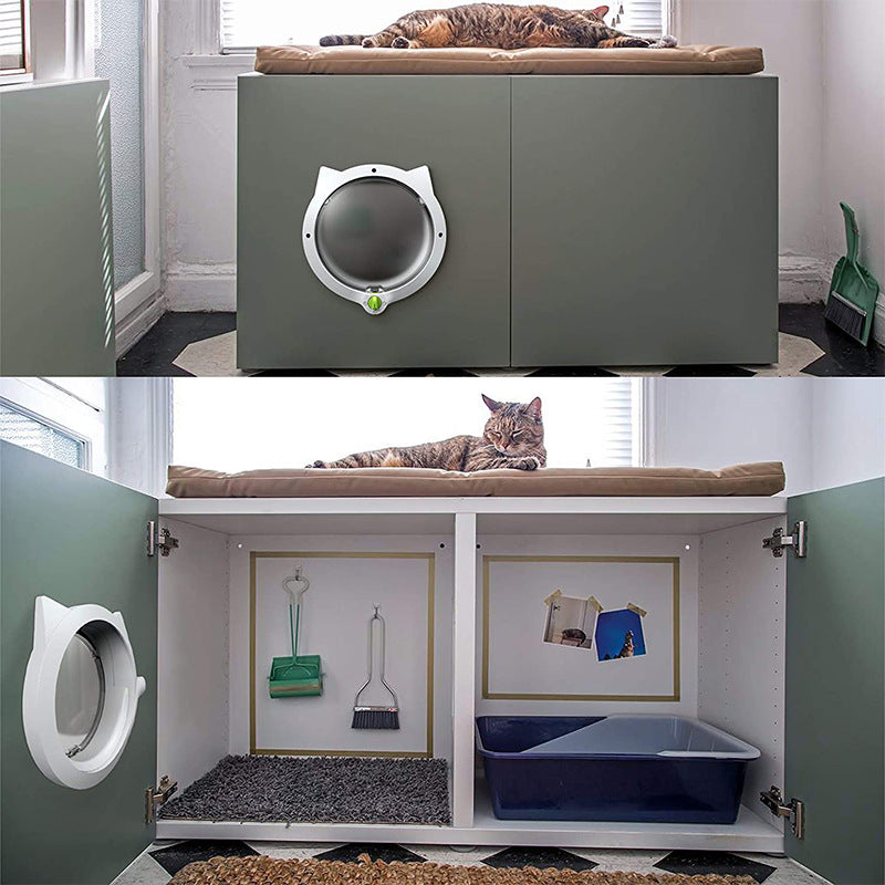 Cat door free access door opening pet cat puppy in and out door opening installation glass door wooden door iron door
