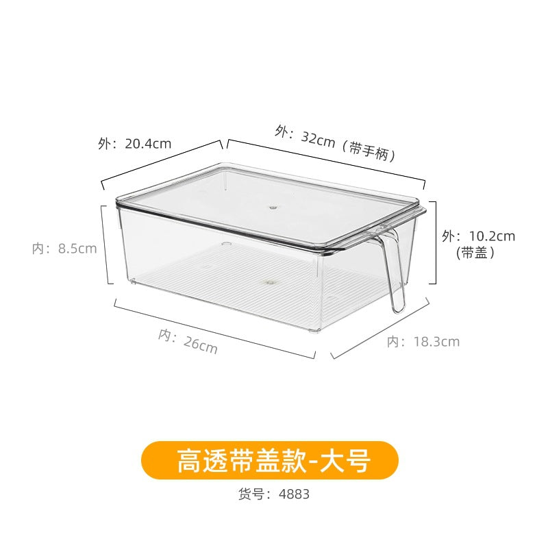 Refrigerator Storage Box Household Thickened Transparent Food Grade Fresh-keeping Box Beverage Multi-style Stackable Vegetable Freezer Box