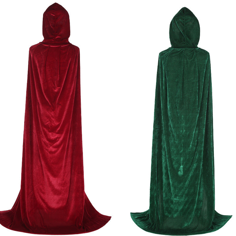 Halloween Kids Costume Golden Velvet Cloak Death Cloak Cape Vampire Witch School Performance Dress Up