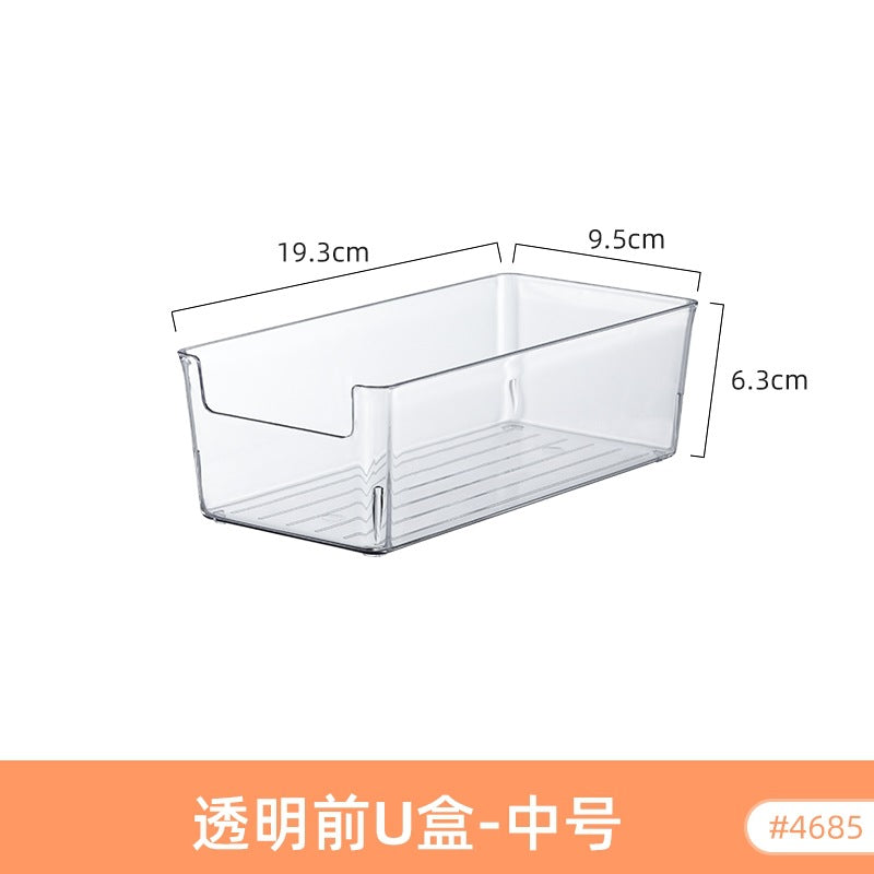 Refrigerator Storage Box Household Thickened Transparent Food Grade Fresh-keeping Box Beverage Multi-style Stackable Vegetable Freezer Box