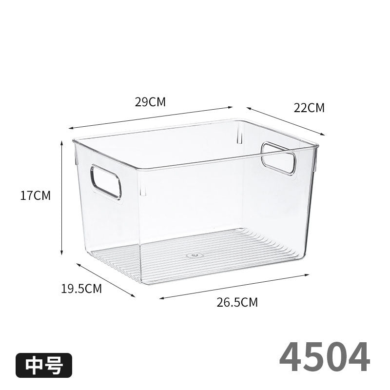 Desktop Storage Box with Lid Flip-Top Rectangular Transparent Acrylic Storage Box Kitchen Cosmetics Sundry Work Station