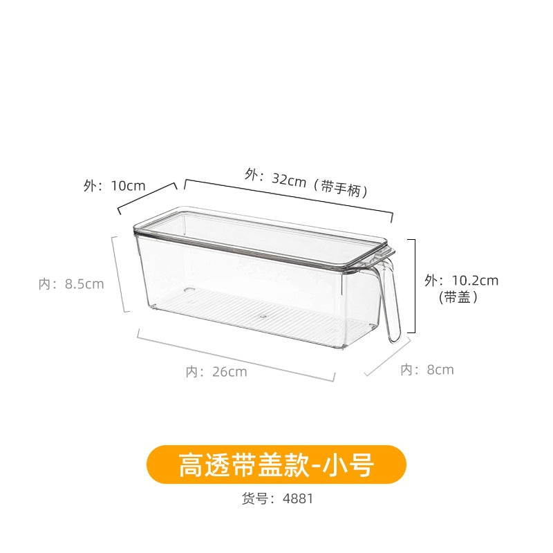 Refrigerator Storage Box Household Thickened Transparent Food Grade Fresh-keeping Box Beverage Multi-style Stackable Vegetable Freezer Box