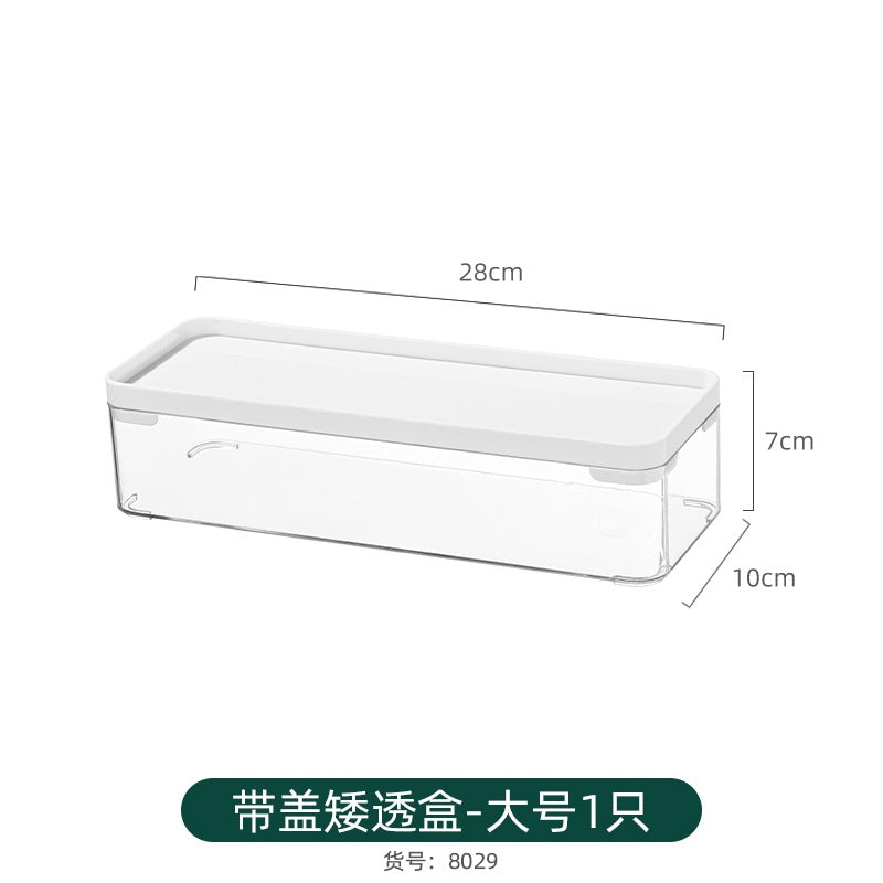 Refrigerator Storage Box Household Thickened Transparent Food Grade Fresh-keeping Box Beverage Multi-style Stackable Vegetable Freezer Box