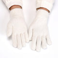 Cross-border knitted rabbit fur gloves female Korean fashion Winter thick five-finger warm gloves finger double-layer gloves