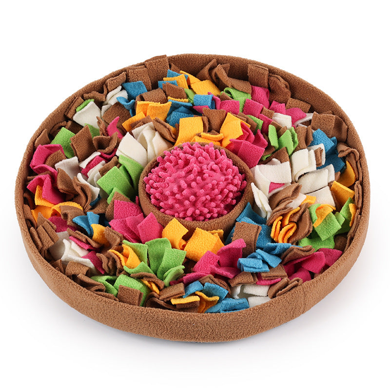 Cross-border pet sniffing mat cats and dogs puzzle decompression hidden food training with small toys four seasons play interactive