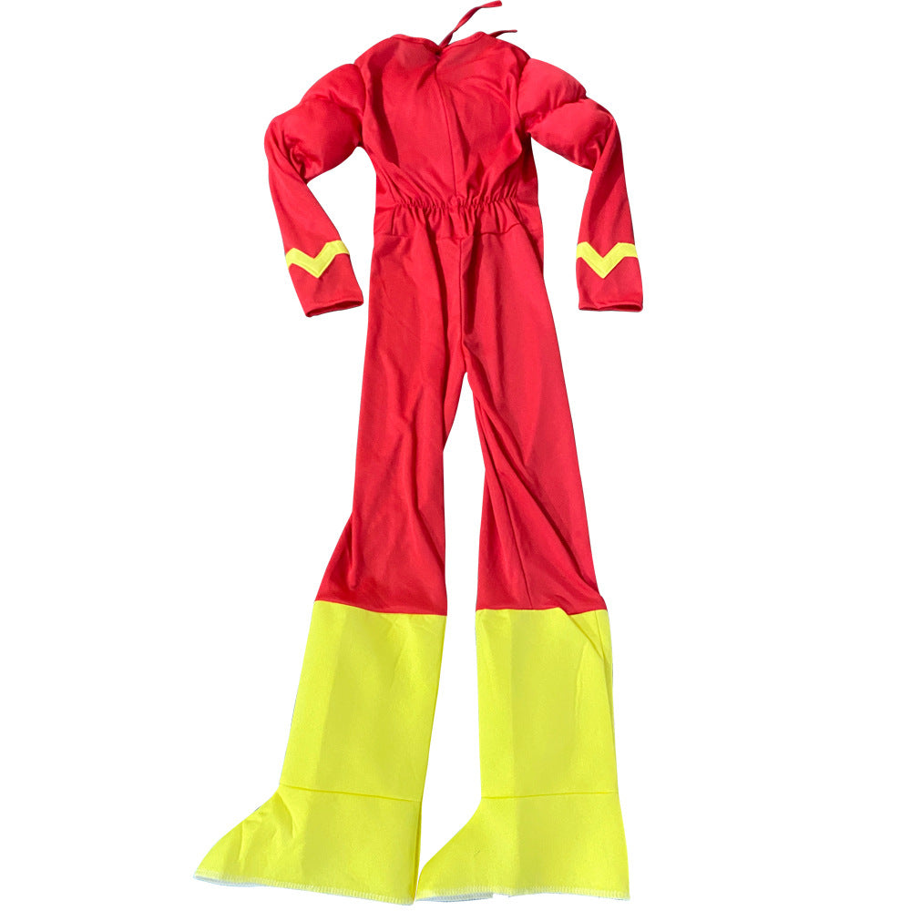 Kids' Red Superhero Muscle Halloween Costume