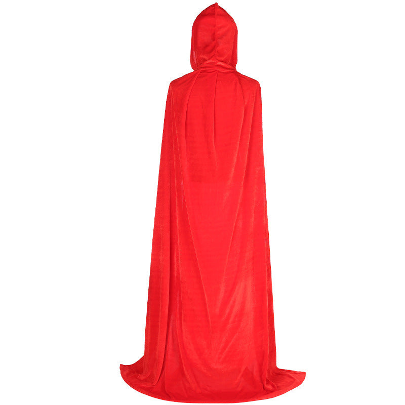 Halloween Kids Costume Golden Velvet Cloak Death Cloak Cape Vampire Witch School Performance Dress Up