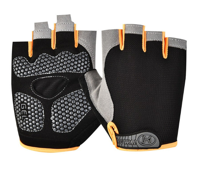 Cross-border Thin Half-finger Gloves Men's and Women's Riding Non-slip Quick-drying Sports Fitness Breathable Bicycle Gloves A01W