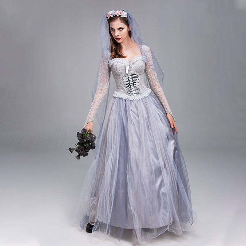Women's Ghost Bride Halloween Costume Set