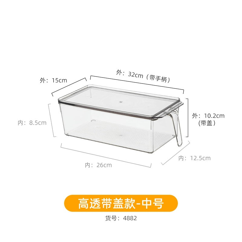 Refrigerator Storage Box Household Thickened Transparent Food Grade Fresh-keeping Box Beverage Multi-style Stackable Vegetable Freezer Box
