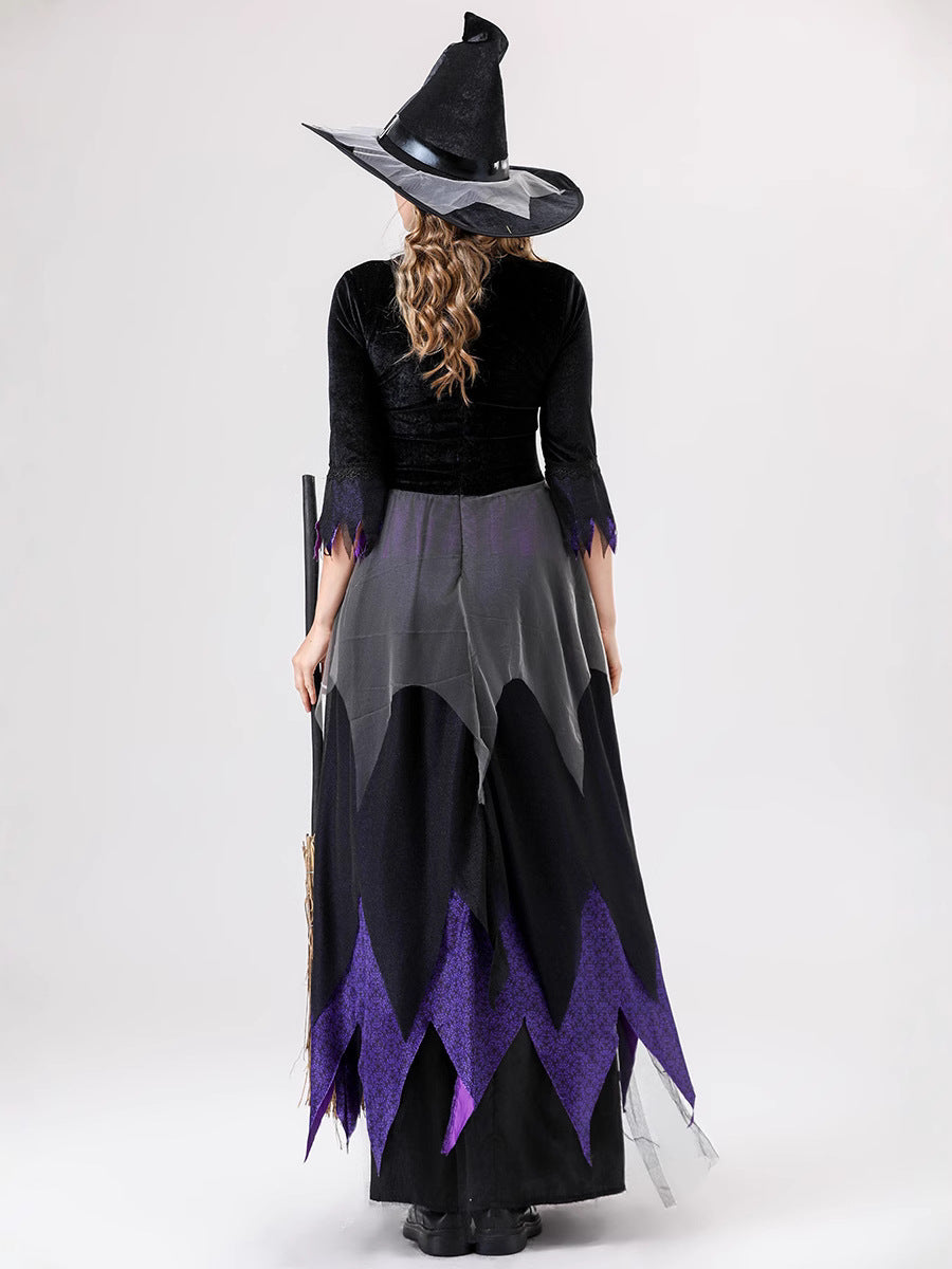 Women's Purple Witch & Vampire Halloween Costume