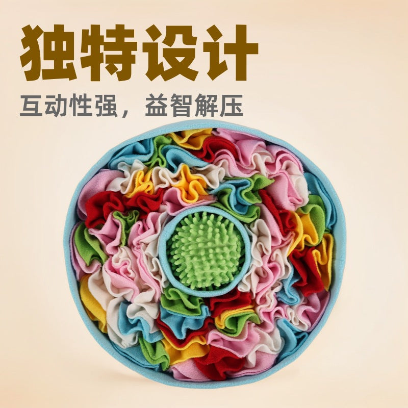 Cross-border pet sniffing mat cats and dogs puzzle decompression hidden food training with small toys four seasons play interactive
