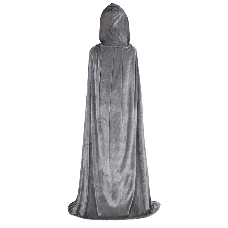 Halloween Kids Costume Golden Velvet Cloak Death Cloak Cape Vampire Witch School Performance Dress Up