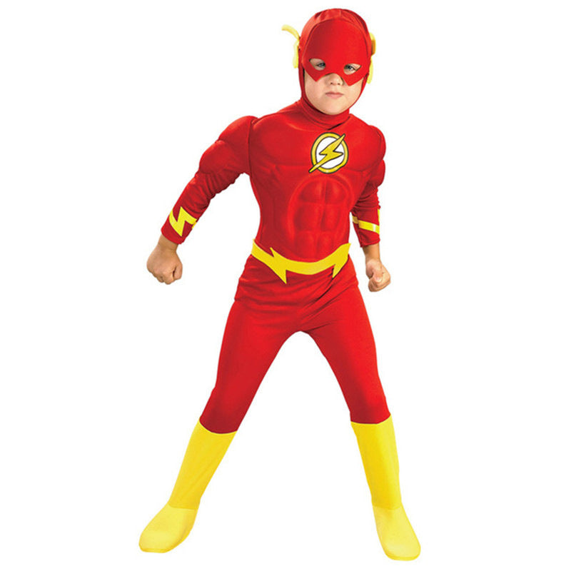 Kids' Red Superhero Muscle Halloween Costume