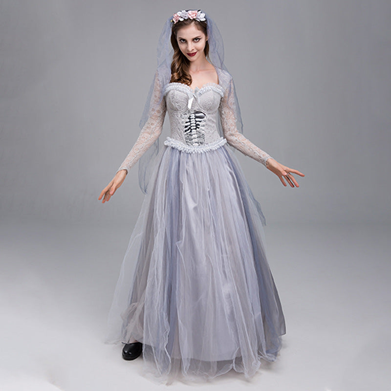 Women's Ghost Bride Halloween Costume Set