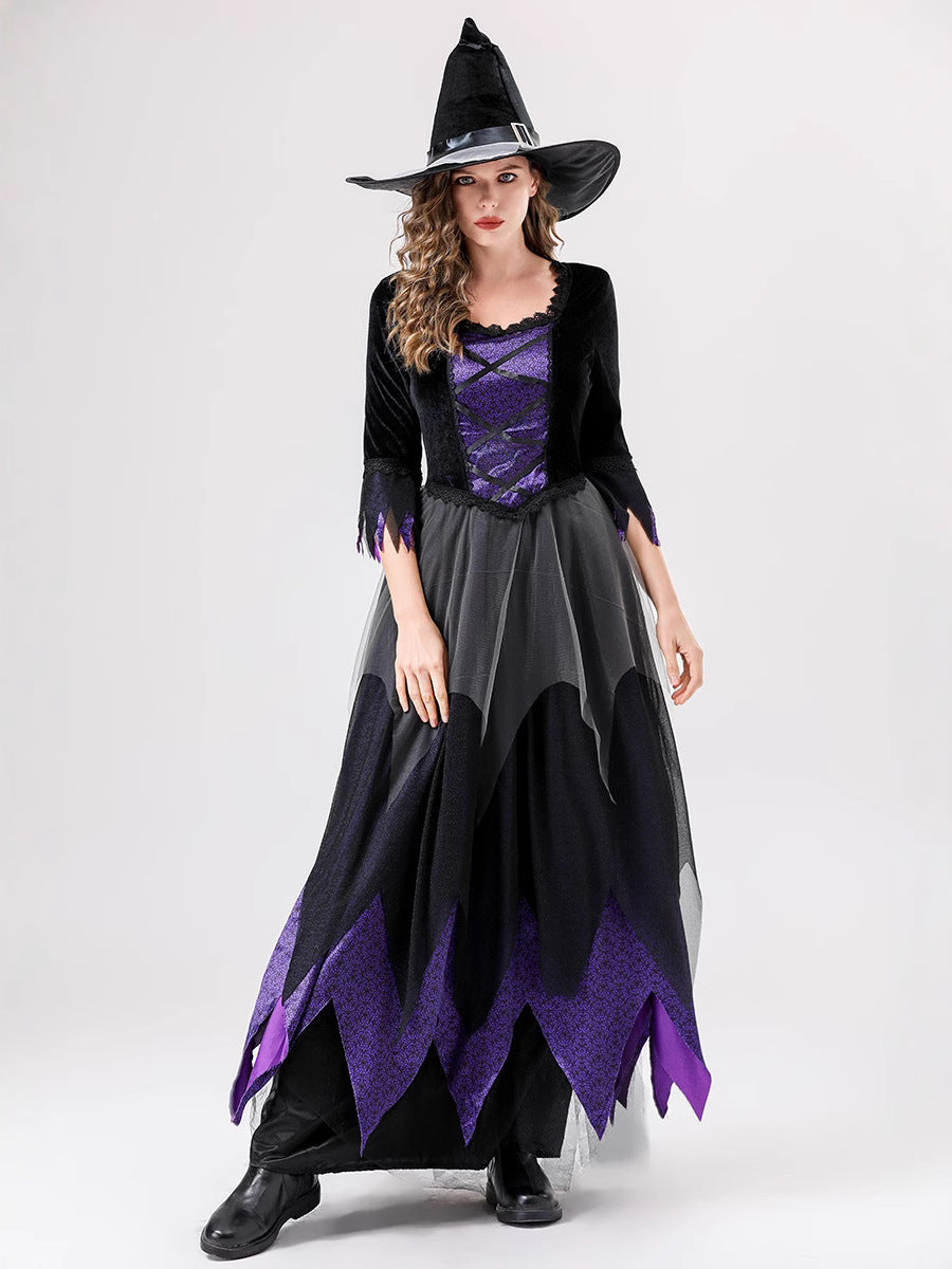 Women's Purple Witch & Vampire Halloween Costume