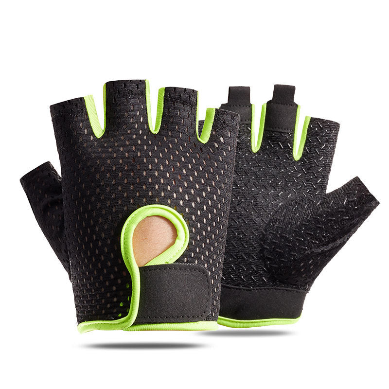Cross-border Thin Half-finger Gloves Men's and Women's Riding Non-slip Quick-drying Sports Fitness Breathable Bicycle Gloves A01W
