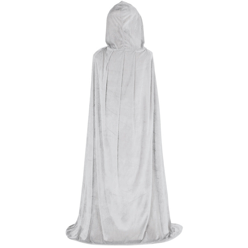 Halloween Kids Costume Golden Velvet Cloak Death Cloak Cape Vampire Witch School Performance Dress Up