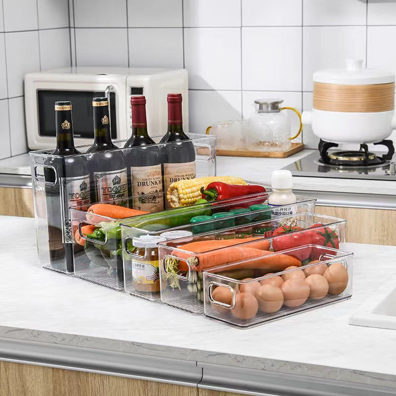 Refrigerator Storage Box Household Thickened Transparent Food Grade Fresh-keeping Box Beverage Multi-style Stackable Vegetable Freezer Box